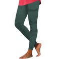 thumbnail image 1 of Bloomae Fleece Lined Leggings Women Stretchy Tummy Control High Waisted Workout Thermal Tights Winter Plush Velvet Warm Soft Yoga Pants Green S, 1 of 8