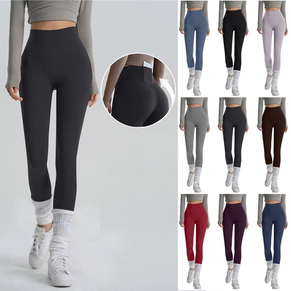 Bloomae Full Length Yoga Pants Women Scrunch Butt Lifting Seamless Gym Leggings High Waisted Tummy Control Workout Athletic Pants with Waist Pockets Blue XXL