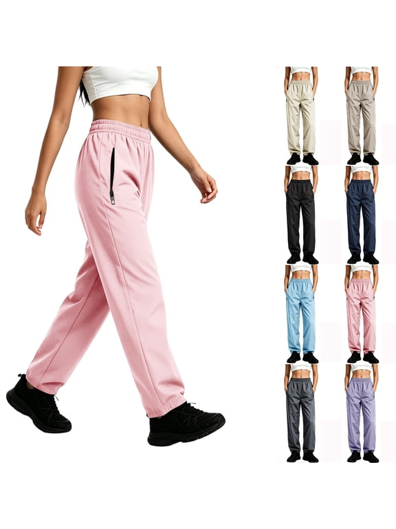 Packable Rain Pants for Women Waterproof Pants Lightweight Elastic High Waist Rain Over Pants Outdoor Windproof Pant for Golf Hiking