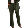 thumbnail image 1 of Bloomae Plus Size High Waisted Casual Pants for Women Business Dress Work Office Long Pants Stretchy Trousers with Pockets Army Green S, 1 of 4