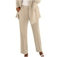 thumbnail image 1 of Bloomae Plus Size High Waisted Casual Pants for Women Business Dress Work Office Long Pants Stretchy Trousers with Pockets Khaki M, 1 of 4