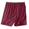 thumbnail image 1 of Bloomae Plus Size Womens Pajama Shorts Soft Comfortable Lightweight Elastic Drawstring Modal Pajama Bottoms Thin Lounge Shorts Wine Red XXXXL, 1 of 6
