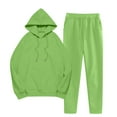 thumbnail image 1 of Bloomae Two Piece Tracksuit for Women Lightwieght Drawstring Long Sleeve Hooded Pullover Sweatshirts and Sweatpants Jogger Hoodie Sweatsuit Workout Lounge Set Mint Green M, 1 of 8