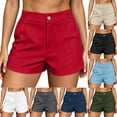 thumbnail image 1 of Bloomae Womens Golf Dressy Shorts Stretchy Lightweight Pull on Button Elastic High Waist Workout Running Bike Gym Athletic Lounge Work Short Pants with Pockets, 1 of 10