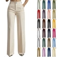 thumbnail image 1 of Bloomae Womens Wide Leg Dress Pants 2026 Business Casual Flowy Work Office Palazzo Pants High Waisted Slacks Trousers with Pockets Gray M, 1 of 8