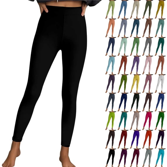 Bloomae Yoga Pants for Women Casual Elastic High Waist Tummy Control Athletic Workout Running Pants Stretch Tights Skinny Leggings Navy XXL