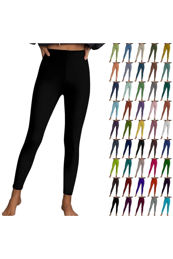 Yoga Pants for Women Casual Elastic High Waist Tummy Control Athletic Workout Running Pants Stretch Tights Skinny Leggings Rose Gold XXL