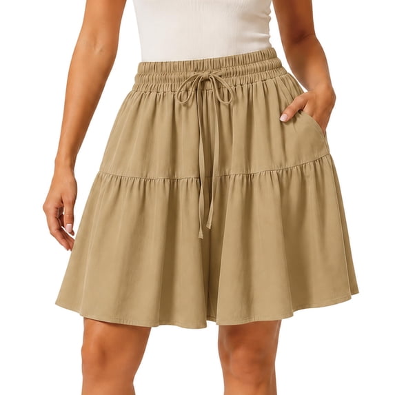 Bloomease Flowy Shorts - Women's Lightweight Stretch Comfy Flowy Shorts, High Waisted Loose Fit Bermuda for Summer