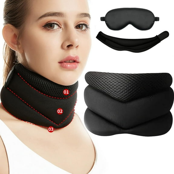 Bloomella Anti Sleep Apnea Neck Brace-Anti Snoring,Ergonomic Design for Comfortable Sleep, Adjustable Soft Foam Cervical Collar for Home/Office/Travel