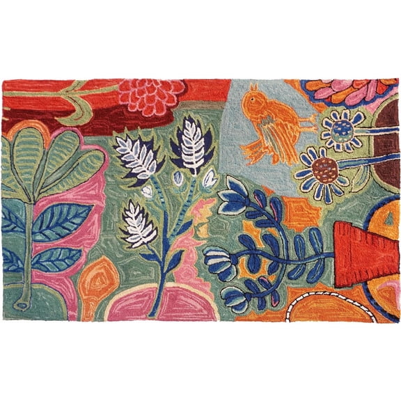 Bloomer Garden Hand-Hooked Wool Rug | Michaelian Home