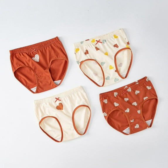 Bloomers for Baby Girls 3-4 Years Toddler Girl Briefs Underwear Bloomers for Toddler Girls Bikini Panties for Girls Comfor t Panty Briefs Toddler Undies 4 PCS Red