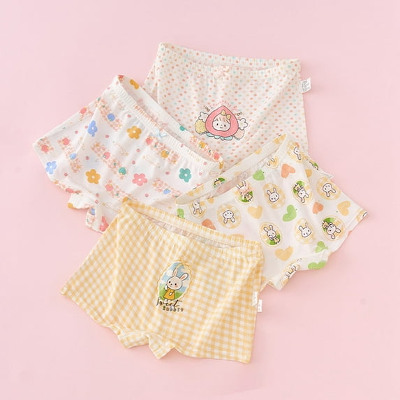 Bloomers for Baby Girls 4-5 Years Toddler Kids Breathable Comfor t Panties Bloomers for Toddler Girls Shorts Pants Cotton Underwear Trunks Toddler Girls' Briefs Soft Undies 4 PCS Light Purple