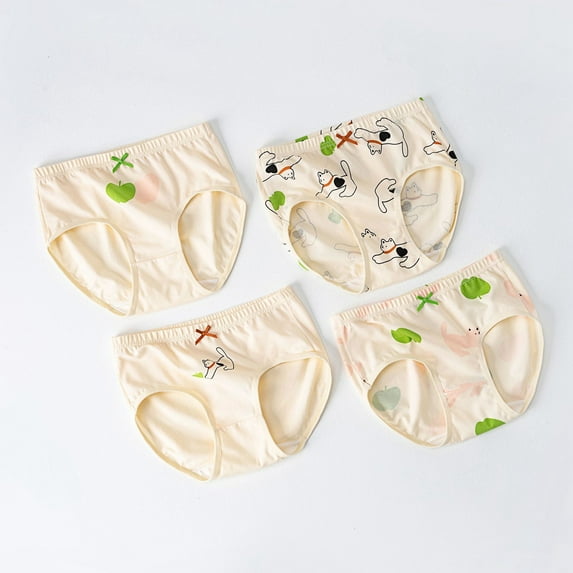Bloomers for Baby Girls 5-6 Years Toddler Girl Briefs Underwear Bloomers for Toddler Girls Bikini Panties for Girls Comfor t Panty Briefs Toddler Undies 4 PCS Khaki