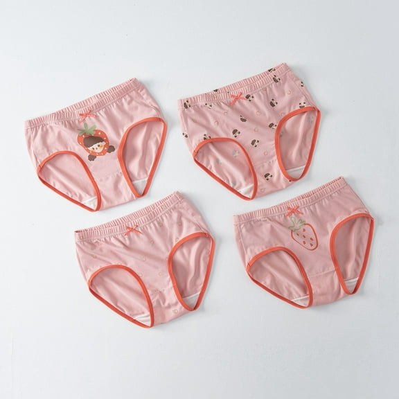 Bloomers for Baby Girls 7-8 Years Toddler Girl Briefs Underwear Bloomers for Toddler Girls Bikini Panties for Girls Comfor t Panty Briefs Toddler Undies 4 PCS Watermelon Red