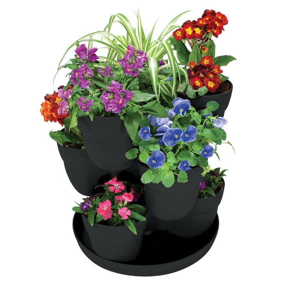 Bloomers Flower Tower - Charcoal