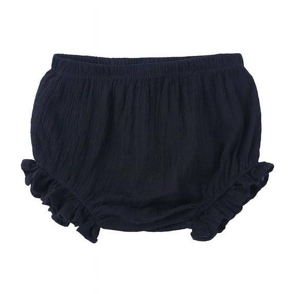 Bloomers for Baby Girls Boys Cotton Linen Basic Kids Shorts Washable Reusable Diaper Covers Toddler Ribbed Ruffle Underwear