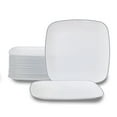BloominGoods Plastic Disposable Square YPF5 Dinner Plates 50Pack 10