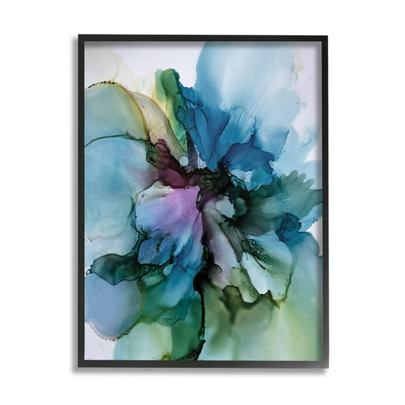 Blooming Abstract Arrangement Abstract Graphic Art Black Framed Art Print Wall Art
