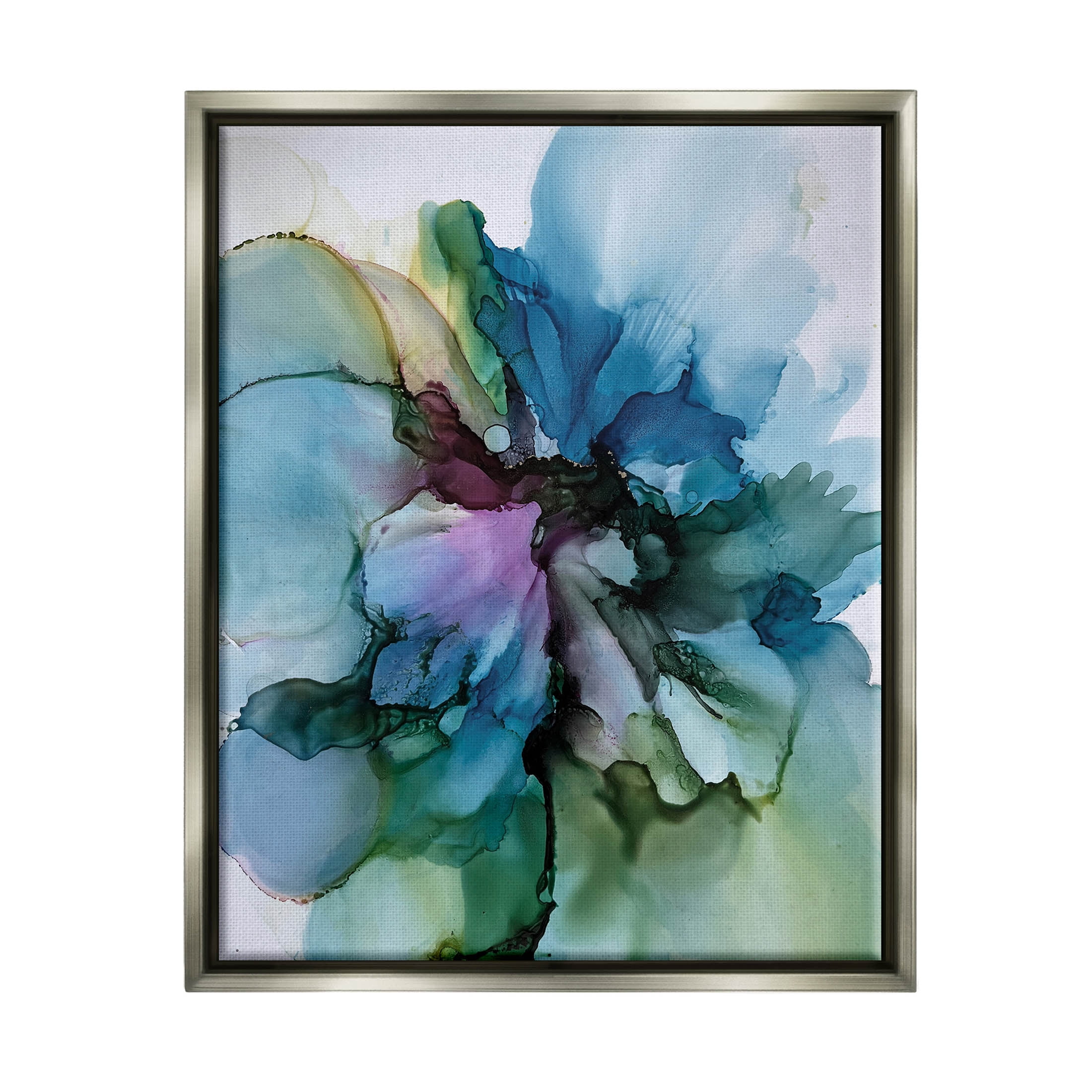 Blooming Abstract Arrangement Abstract Graphic Art Luster Gray Framed Art Print Wall Art