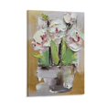 Blooming Abstract Flower Painting White And Pink Flower Painting on