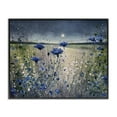 thumbnail image 1 of Moon over Blooming Flowers Black Framed Giclee Art, 20 x 16, Made In USA, 1 of 7