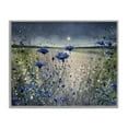 thumbnail image 1 of Moon over Blooming Flowers Gray Framed Giclee Art, 14 x 11, Made In USA, 1 of 7