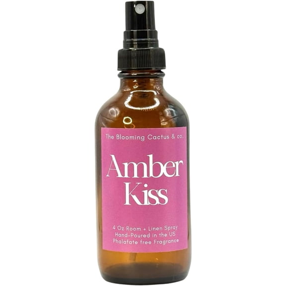 The Blooming Cactus & Co. Home, Linen, Room Spray - Air Freshener - Odor Eliminator - Car Air Freshener - Fabric Refresher - Mist Hand Poured – (Amber Kiss)