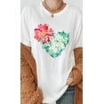 thumbnail image 1 of Blooming Cactus Stuck on You Valentine Graphic Tee T-Shirt, 1 of 6