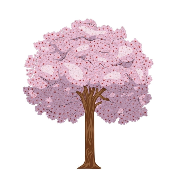 Blooming Cherry Blossom Vinyl Wall Decal- Sticker for home Decoration in Nursey room, Baby room, Bedroom and Living room, Wall Mural to Transform a Room with a New Look -Size 36" x 40".