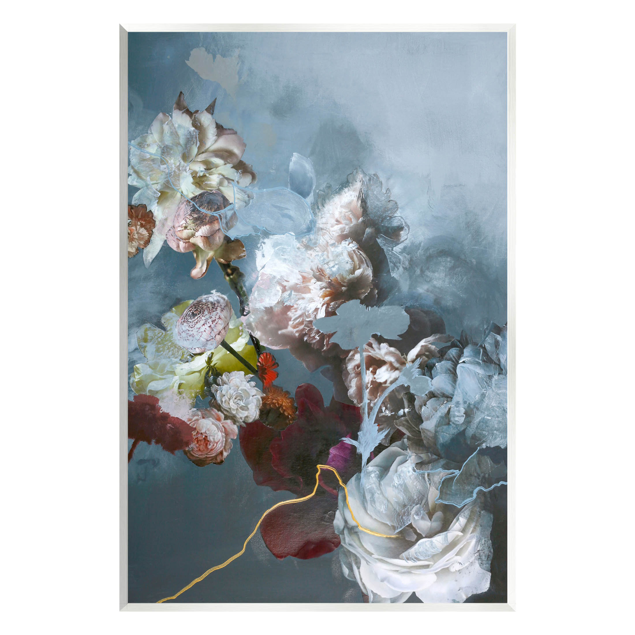 Blooming Contemporary Florals Abstract Graphic Art Unframed Art Print Wall Art