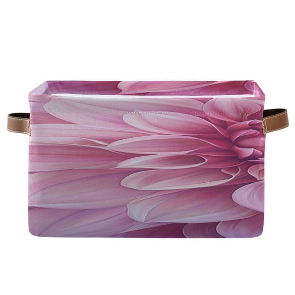Blooming Dahlia Square Storage Bins with Handles Collapsible Containing Box 1 Pack