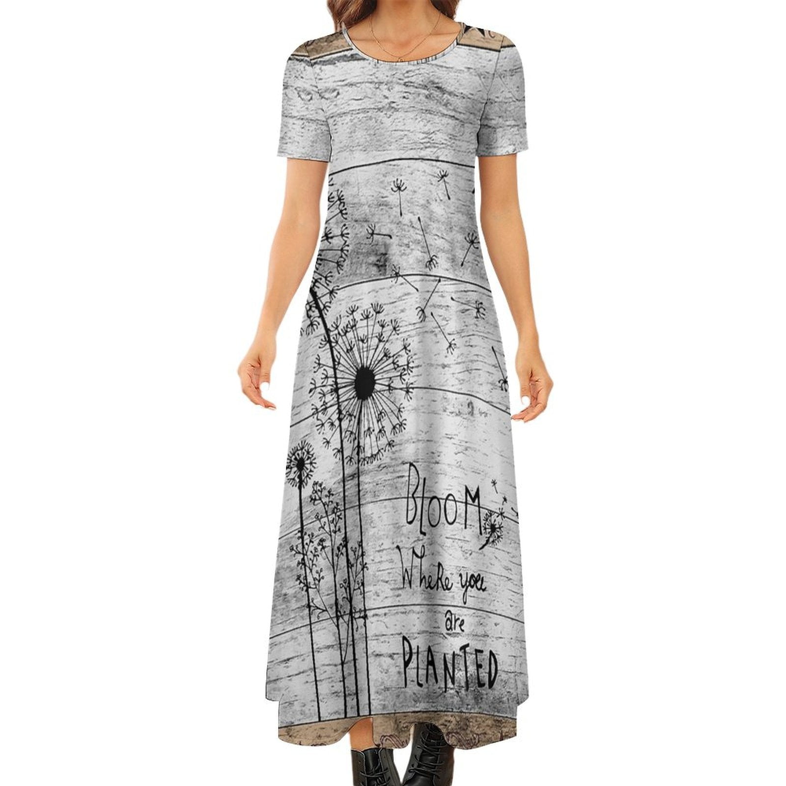 Ocean Bloom Short Sleeve Dress