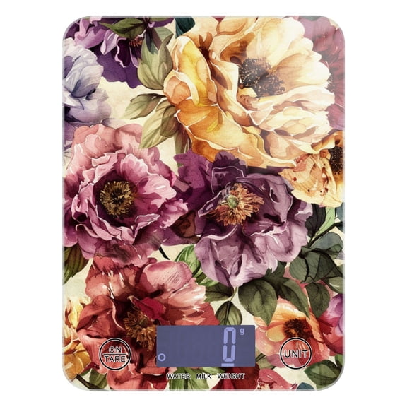 Blooming Flowers Food Scale Digital Kitchen Scale Waterproof Grams Ounces lbs for Weight Loss