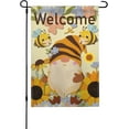 thumbnail image 1 of Blooming Gnome Garden Bee Flag Outdoor Decorative Yard House Banner Vertical Double Sided, 1 of 5