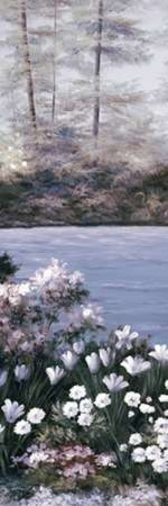 Blooming Isle Panel I Canvas Art - Diane Romanello (12 x 36)