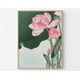 Blooming Lotus Flowers Japanese Wall Art Print, Cultural Living Room ...