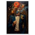 thumbnail image 1 of Blooming Man Canvas Miami Inspired Art Prints by Art Remedy, White Frame, 30" x 45", 1 of 7