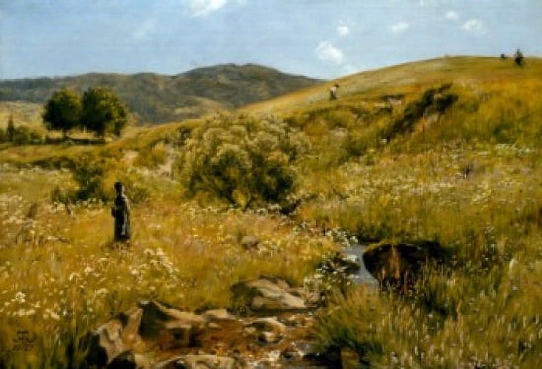 Blooming Meadow Near Bern Hans Thoma (1839-1924 German) Canvas Art - Hans Thomas (18 x 24)