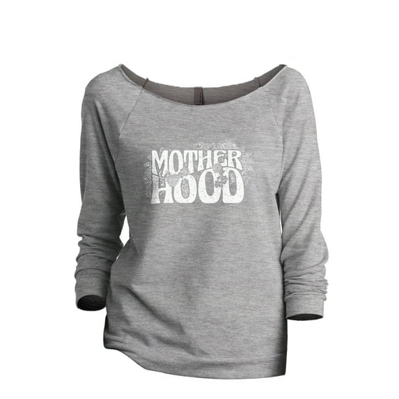 Blooming Motherhood Women's Fashion Slouchy 3/4 Sleeves Raglan Lightweight Sweatshirt Sport Grey Medium