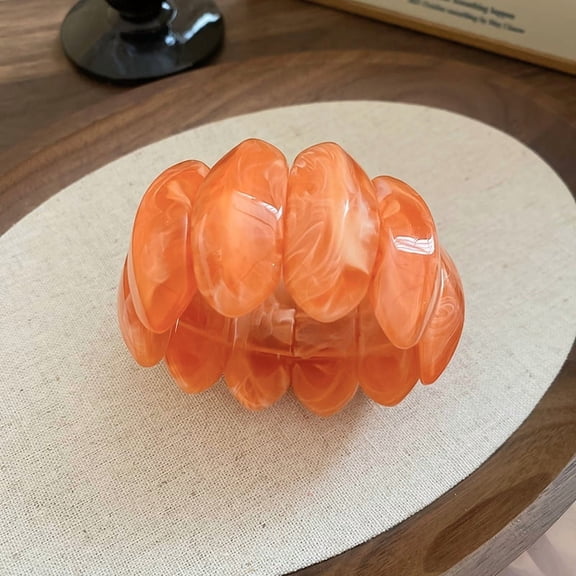 Blooming Oval Acrylic Stretch Bracelet Niche Unique Design