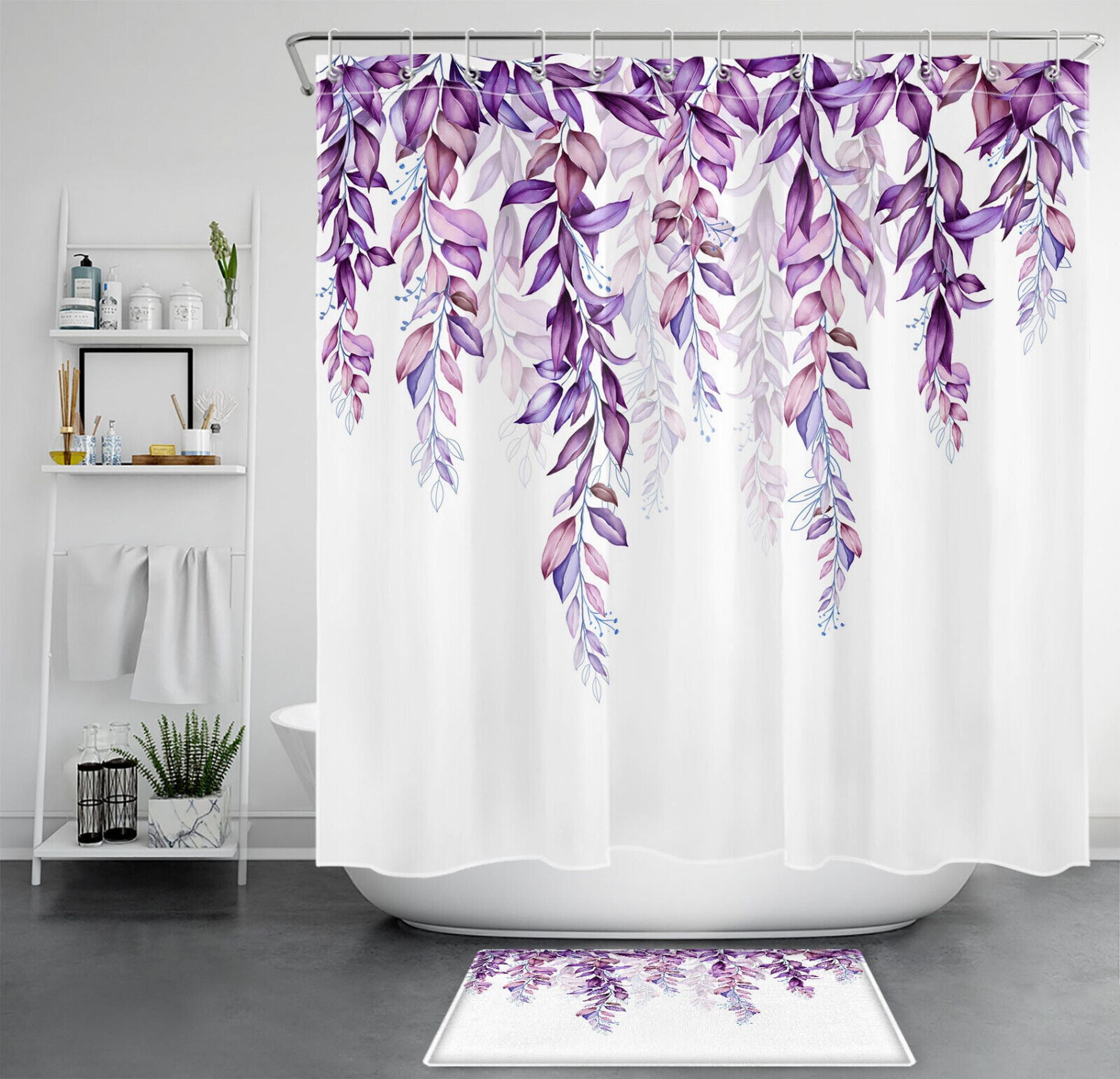 Blooming Petal Shower Curtain for Bathroom Decor