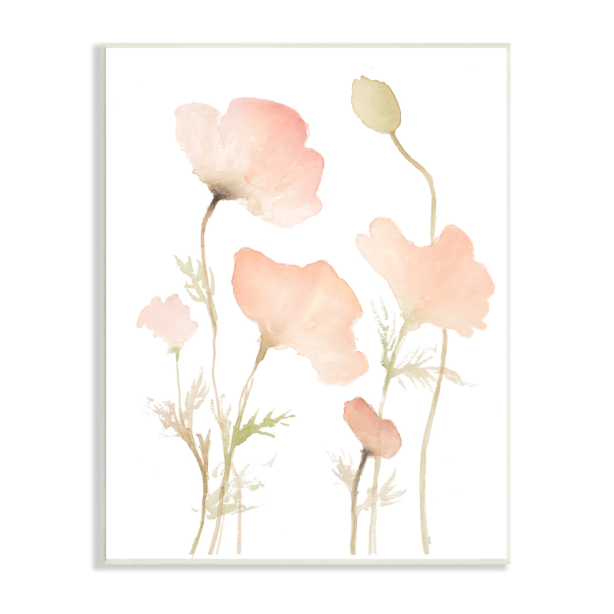 Blooming Pink Florals Blush Cottage Spring Flowers 10 in x 15 in Framed Painting Art Print, by Stupell Home Décor