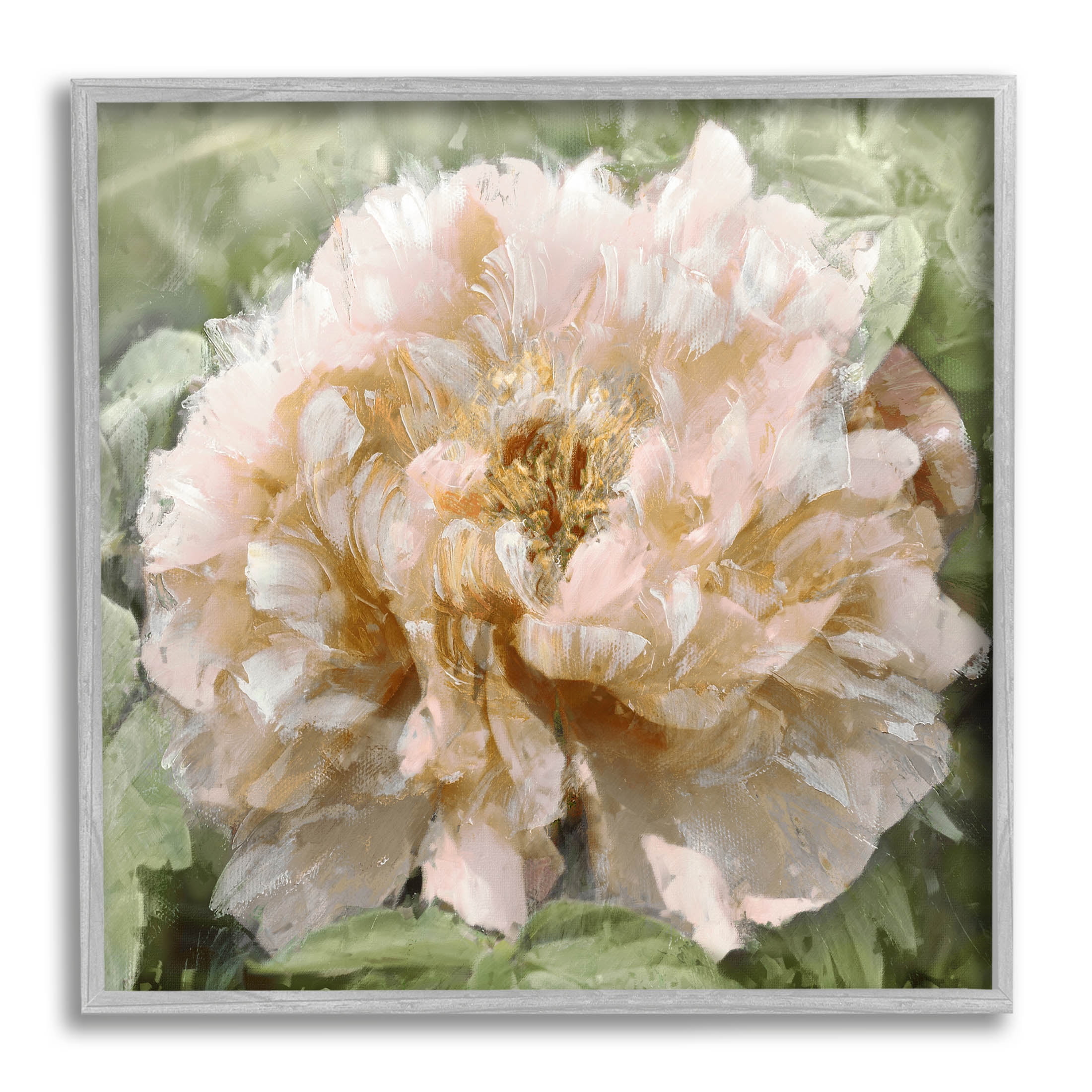 Blooming Puffy Flower Nature Botanical & Floral Graphic Art Gray Framed Art Print Wall Art