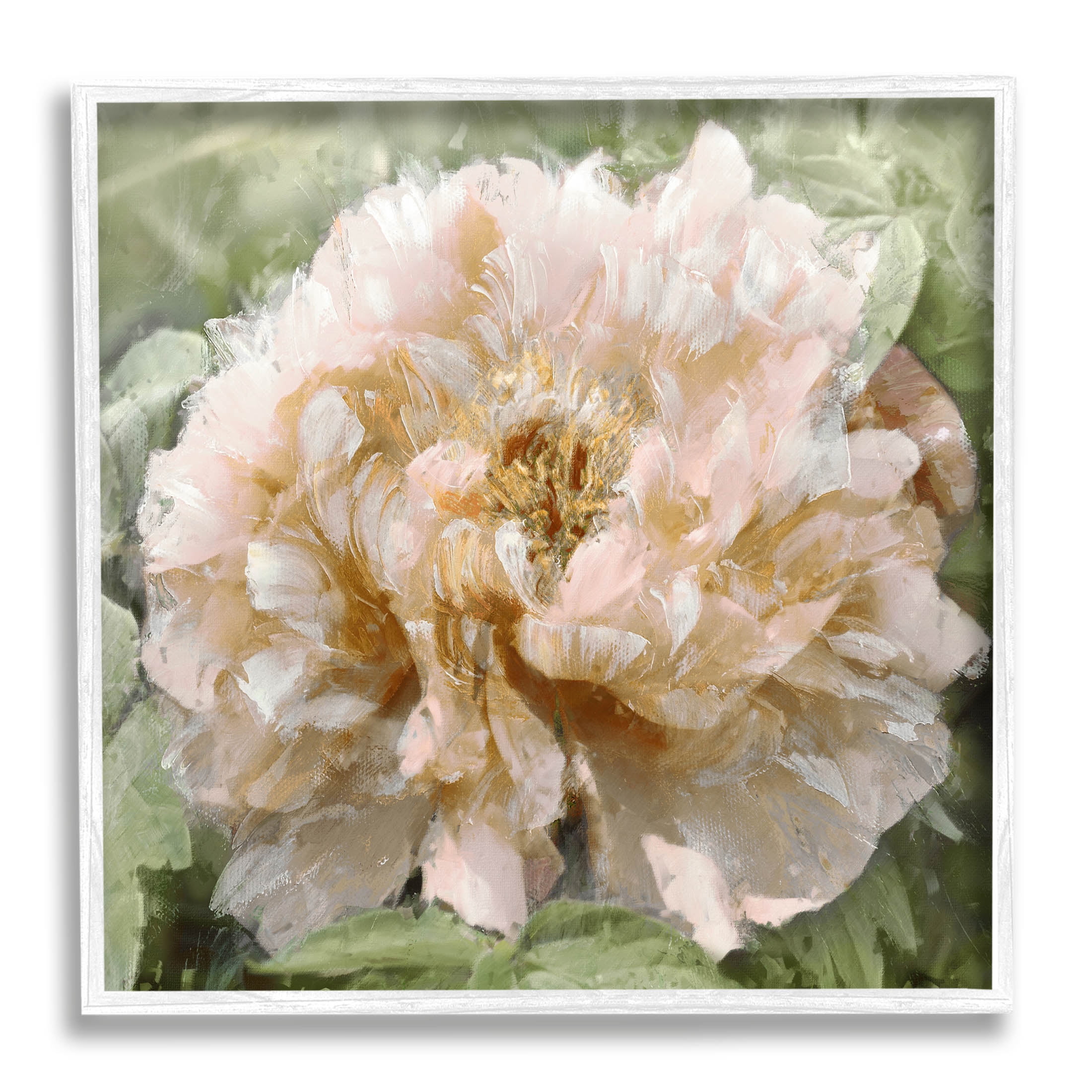 Blooming Puffy Flower Nature Botanical & Floral Graphic Art White Framed Art Print Wall Art