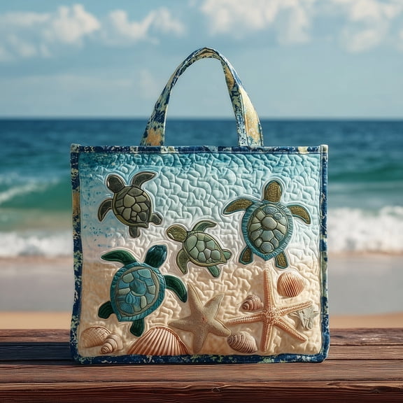 Blooming Sea Way Quilted Tote Bag