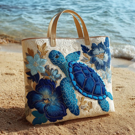 Blooming Sea Way Quilted Tote Bag