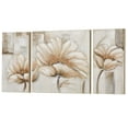 thumbnail image 1 of Blooming Splendor Canvas Art Set Cream Set of Three 3, 1 of 5