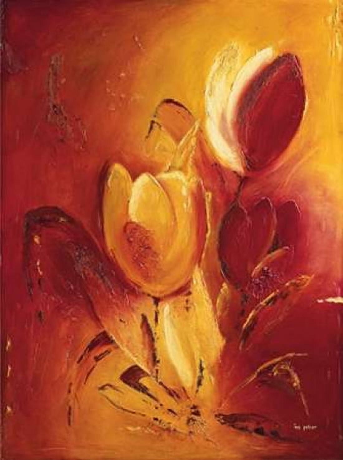 Blooming Tulips bouquet I Canvas Art - Ine Pelzer-Janssen (18 x 24)