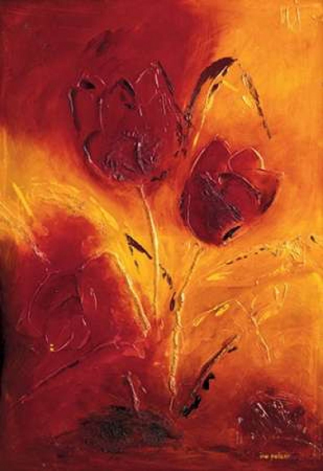 Blooming Tulips bouquet II Canvas Art - Ine Pelzer-Janssen (20 x 28)