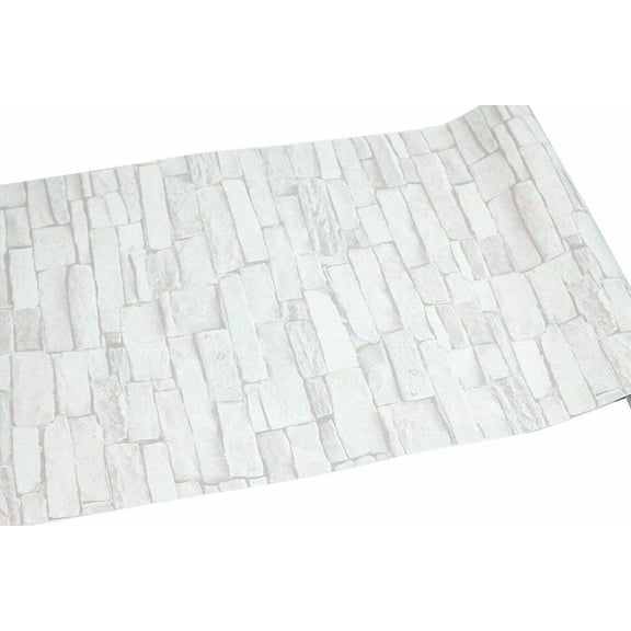 Blooming Wall Faux Stone Brick Wall Mural Wallpaper Vinyl for Livingroom Bedroom